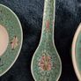 Vintage 4-Piece Chinese Jingdezhen Turquoise Gaiwan Tea Set, Plate & Spoon (1950s/70s) Image 5