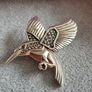 sterling silver humming bird brooch Image 3