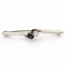 925 Vintage Sterling Silver Spinel & CZ Brooch Image 2