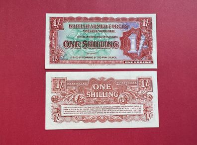 GREAT Britain 1/- Shilling. 1948 Pick M18b SECOND. SERIES  ( Uncirculated ) Scarce
