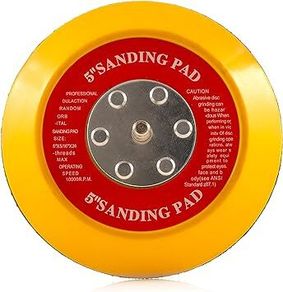 Glass Polish 12704 Dual Action Sanding Pad, DA Hook and Loop Sander Backer | 5/16"-24 | 125 mm