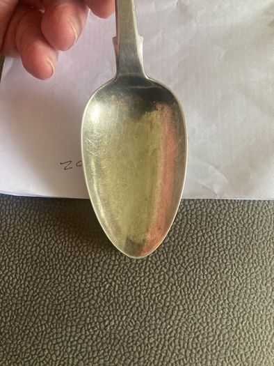 Silver spoon 9inches long in excellent condition made by famous silversmith George Waterhouse weighs 2.78 ounces