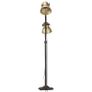 Floor Lamp with 2 Lampshade Brass E27 Cast Iron Image 2