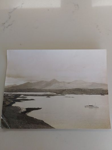 Original 1930s Irish Tourist Association Press Photo, Connemara & Steam Yacht