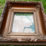 Antique Stunning 19th Century Ornate Gilt Gesso Box Frame Heavy Old Frame 12" x 11,5" Image 5