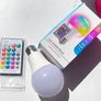 RGB lamp with 16 colors, 220V, with remote control Image 3
