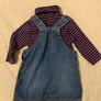 Denim Pinafore Dress And Top Set Image 3