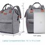 Travel Laptop Backpack, Wide Open Work Bag Lightweight Laptop Bag with USB Charging Port, Anti Theft Business Backpack, Water Resistant School Rucksack Gifts for Men Women (15.6inch Grey/Black) Image 7