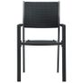 Garden Chairs 4 pcs Black Plastic Rattan Look Image 8