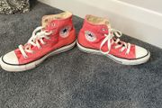 Womens pink High Top Converse in excellent condition