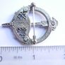 Vintage Scottish Celtic Penannular Style Brooch With Rhinestone Detailing, 80s 90s Jewellery. Image 8