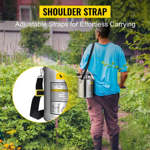 BRAND NEW 12L Hand Powered Sprayer Stainless Steel Watering Spraying Sprinkling Atomizer Pump Home Ground Garden Cleaning Sprayer
