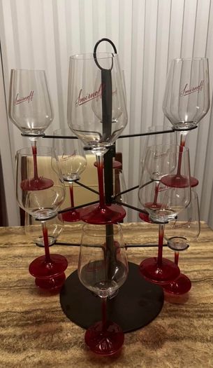 New Smirnoff tree and 12 new glasses