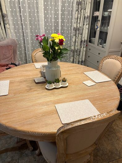 Dining table and chairs