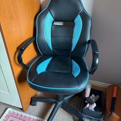 Argos Home MidBack Gaming and Office Chair in Blue & Black