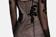 Karen Millen Velvet and Lace Dress RRP 285