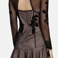 Karen Millen Velvet and Lace Dress RRP 285
