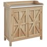 Wooden Potting Bench with Storage Cabinet Image 8