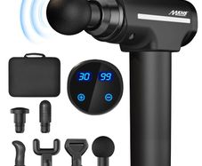 MKHS Deep Tissue Massage Gun - 30 Speeds, 6 Heads & Carry Case Massage gun, MKHS, muscle massager, deep tissue massage, Theragun alternative, percussion massager, fitness recovery, sports massage, physio tool, back pain relief, tight muscles, gym reco
