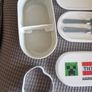 Brand New Minecraft Stacking Bento Box - 2 Tier with Cutlery Image 4