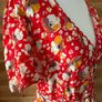 dress mini & Other Stories Printed Scallop Wrap Mini Dress Women's Red Floral size 10 Image 4