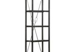 5-Tier Bookcase Black 60x30x180 cm Solid Mango Wood