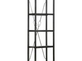 5-Tier Bookcase Black 60x30x180 cm Solid Mango Wood