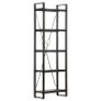 5-Tier Bookcase Black 60x30x180 cm Solid Mango Wood Image 5