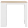 Bar Table with Shelf White 110x50x103 cm Image 4