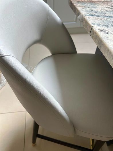 Custom Zola Leather Bar Stools  Set of 3
