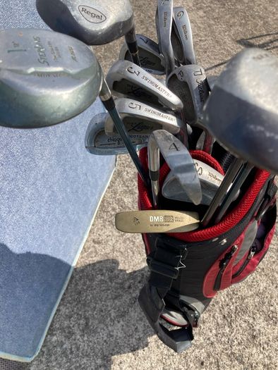 wilson bag and various clubs