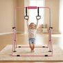 Gymnastic Bars for Kids, 63.5 kg Capacity Folding Training Kip Bar, Adjustable Height Gymnastic Horizontal Bar for Home, Training Equipment for Indoor and Outdoor, Easy to Assemble, Pink Image 7