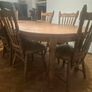 solid oak table and chairs Image 10