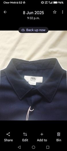 Zara Shirts 1 Black & 1 Navy