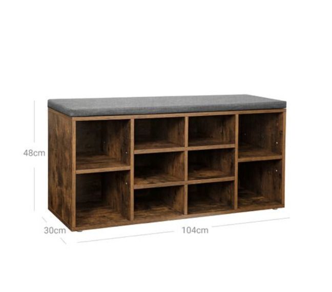 Shoes Cupboard Storage With Cushion - Free Delivery