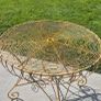 Vintage French Wrought Iron Garden Table Image 2