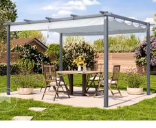 3 x 4m Pergola with retractable canopy roof