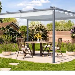 3 x 4m Pergola with retractable canopy roof