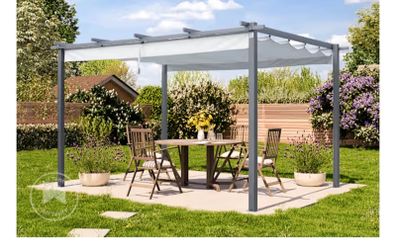 3 x 4m Pergola with retractable canopy roof