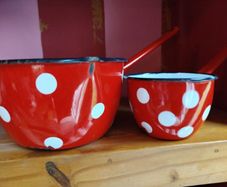 2 x Enamel Pots