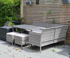 6 seater almost new rattan dining set