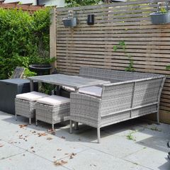 6 seater almost new rattan dining set