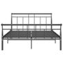 Bed Frame Black Metal 140x200 cm Image 4