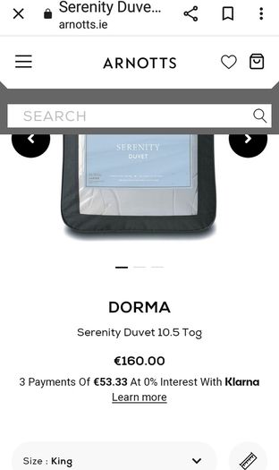 Dorma luxury duvet king size 80 euro new