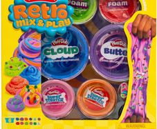 Retro Mix & Play Scented Compounds Set, for Kids Cloud, Butter, Foam & Super Stretch