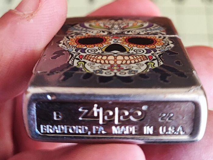 Old Zippos, Zippo flints, and a steel smokes case