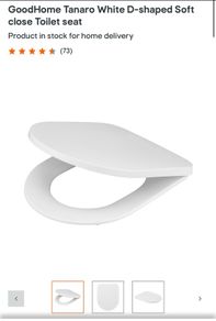 Toilet seat GoodHome Tanaro White D-shaped Soft close