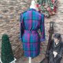 Vintage plaid purple and blue Blazer Dress Image 8