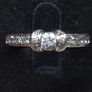 Vintage 9ct White Gold Stone Set Ring  London Hallmark Image 7
