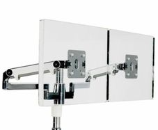 Humanscale Dual M/Flex Monitor Arm With the extension to do a triple monitor